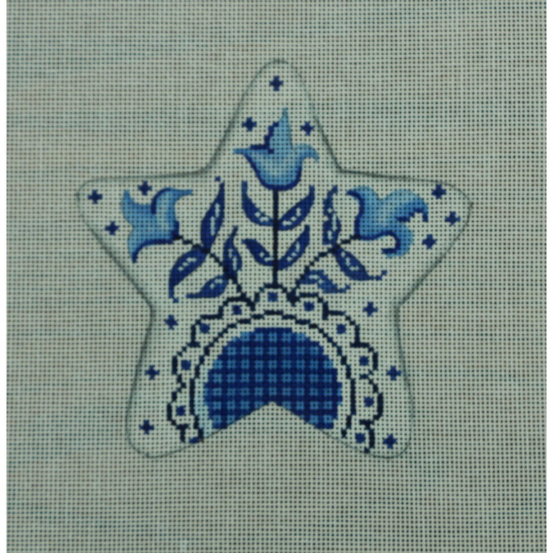Blue/White Star, 3 Tulips
