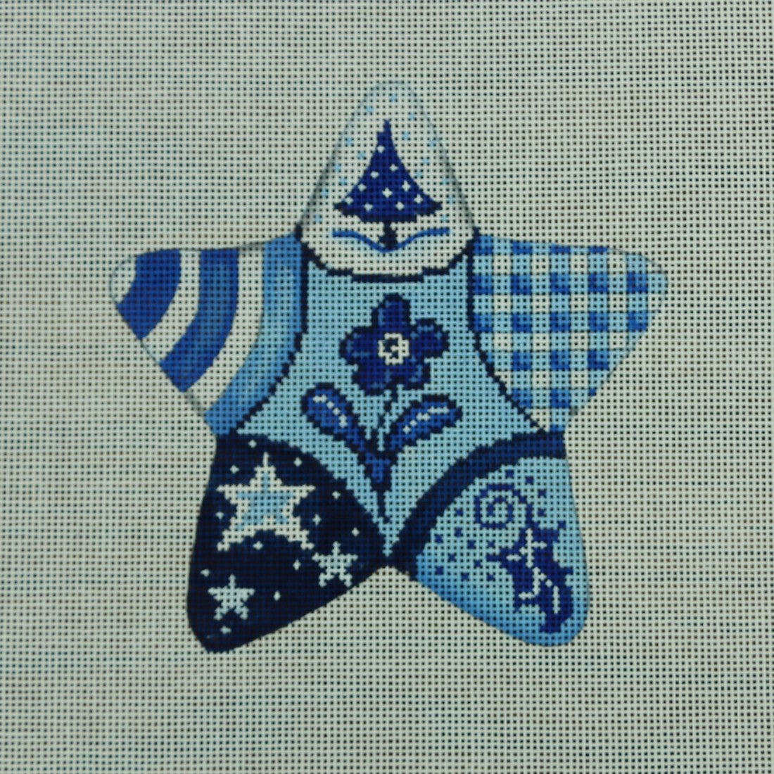 Blue/White Star, Tree, Holly