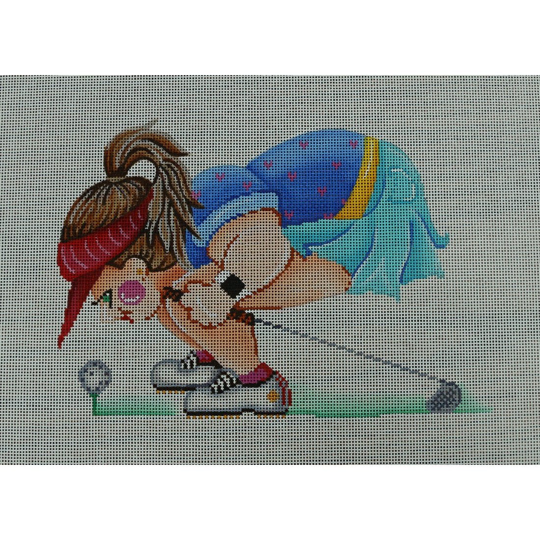 Lady Contemplating Golf