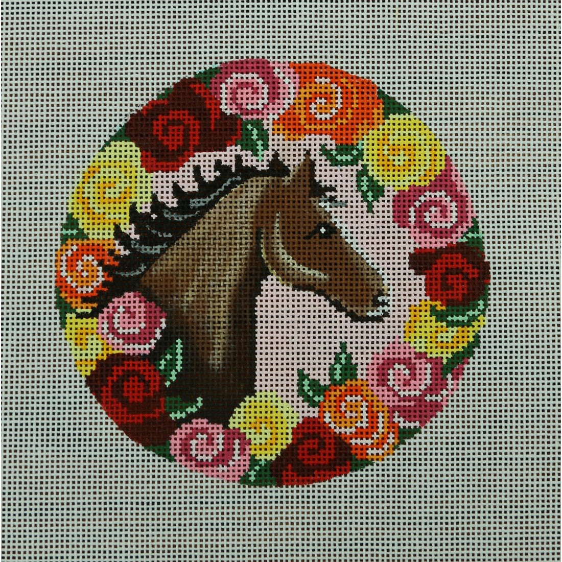 Horse, Floral Border