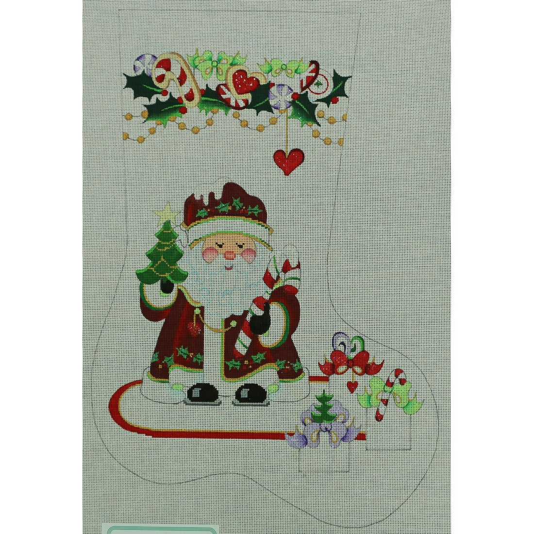 Santa with Candy Cane