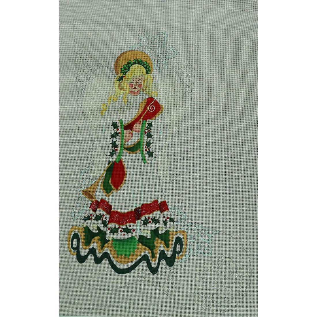 Red, Green, White Angel