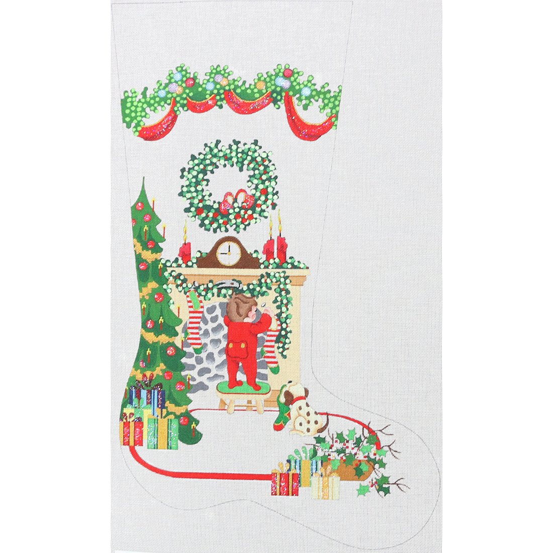 Boy Hanging Stockings
