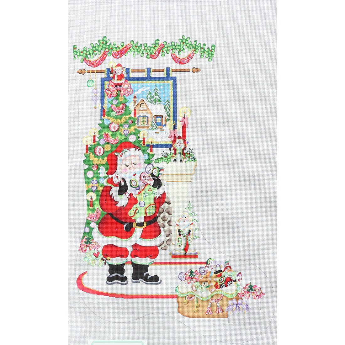 Santa by Chimney/Tree