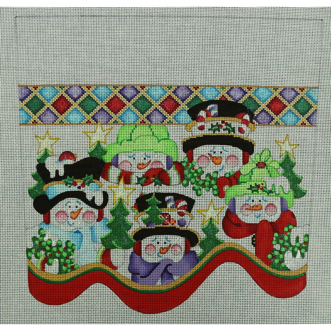 Group of Snowmen Cuff, 18 mesh