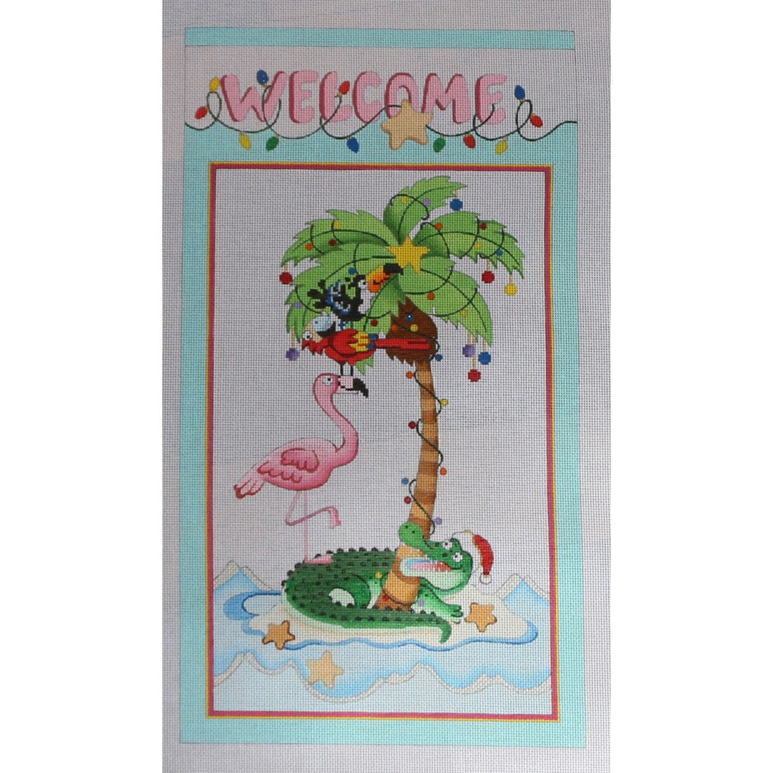 Welcome Flamingo Banner