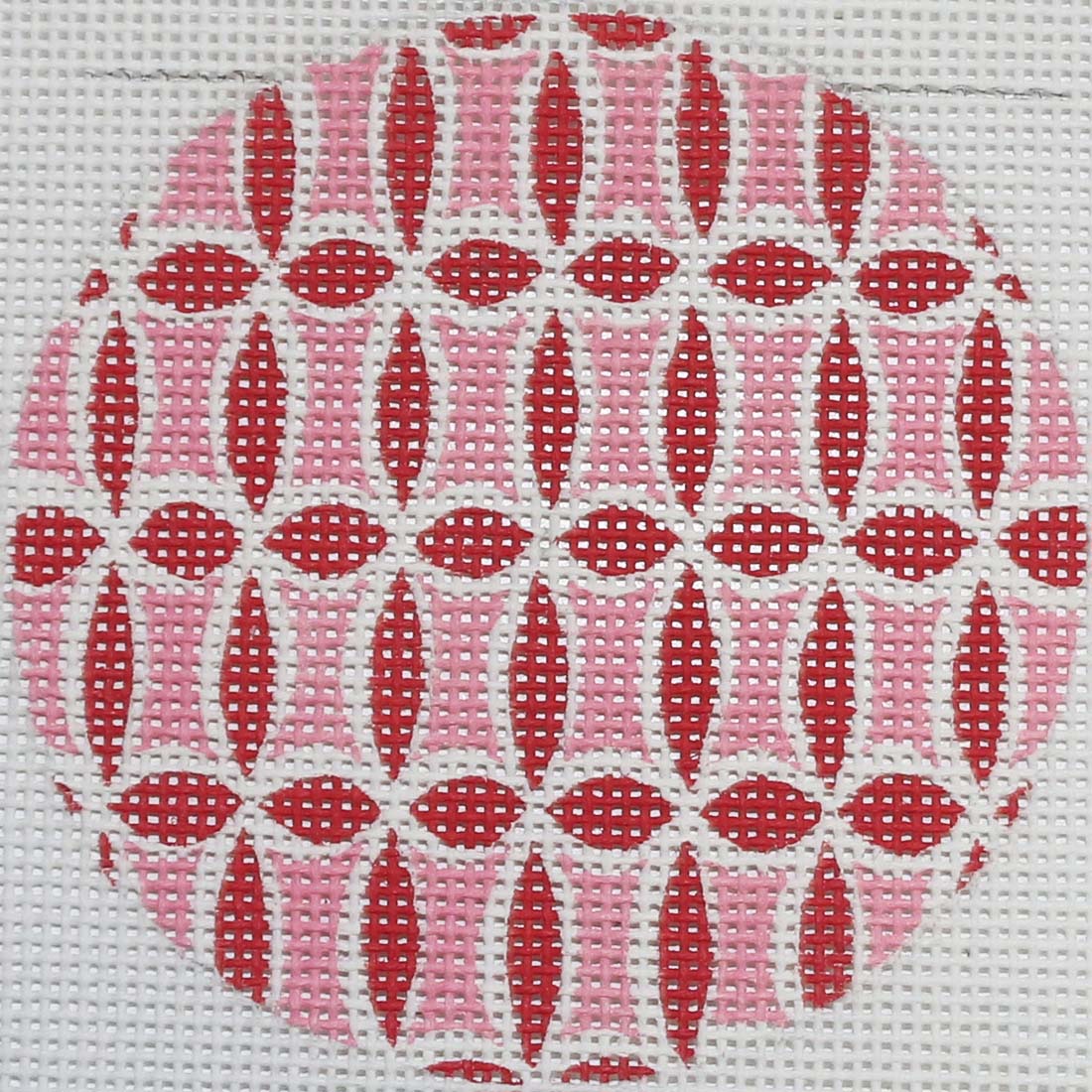 Pink/Red Geometric Round