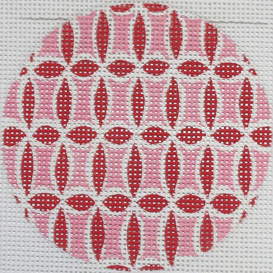 Pink/Red Geometric Round