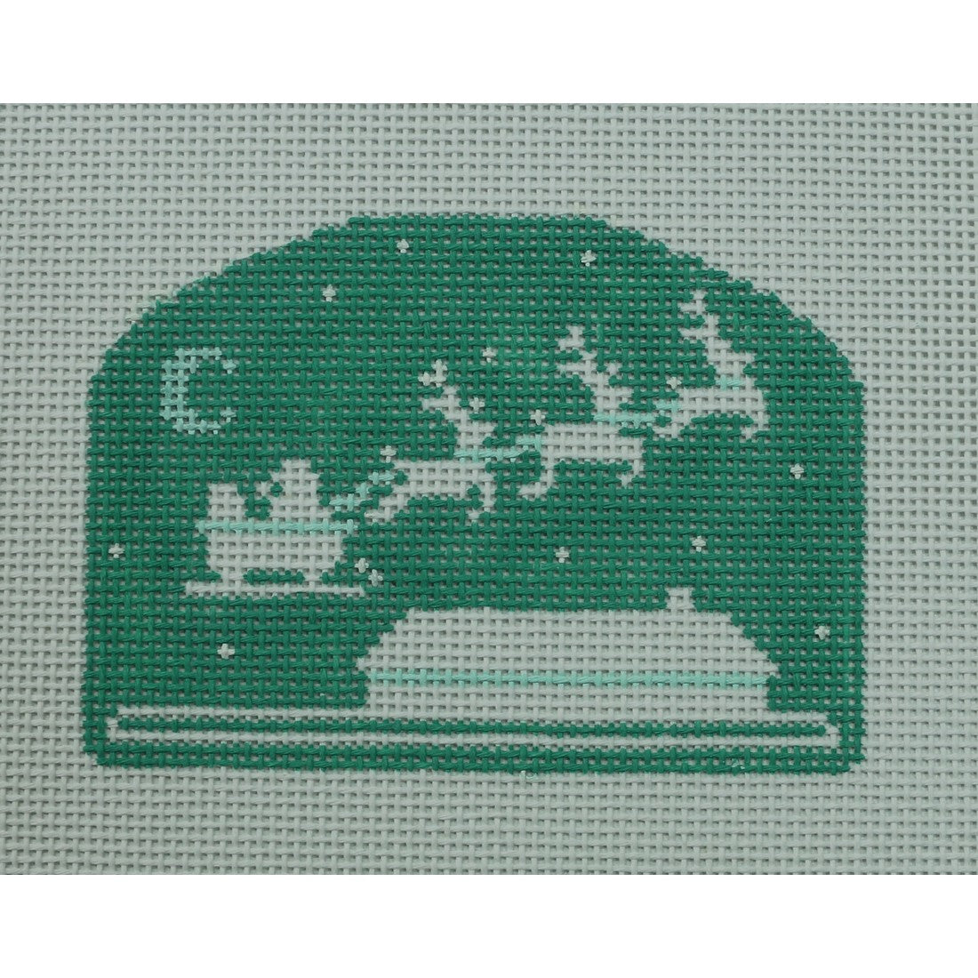 Flying Santa Silhouette, Mint Green