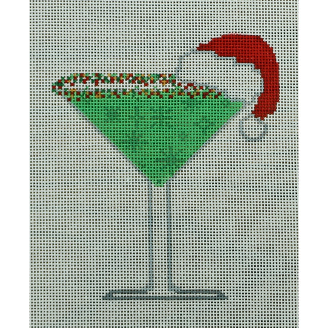 Grasshopper Martini with Santa Hat