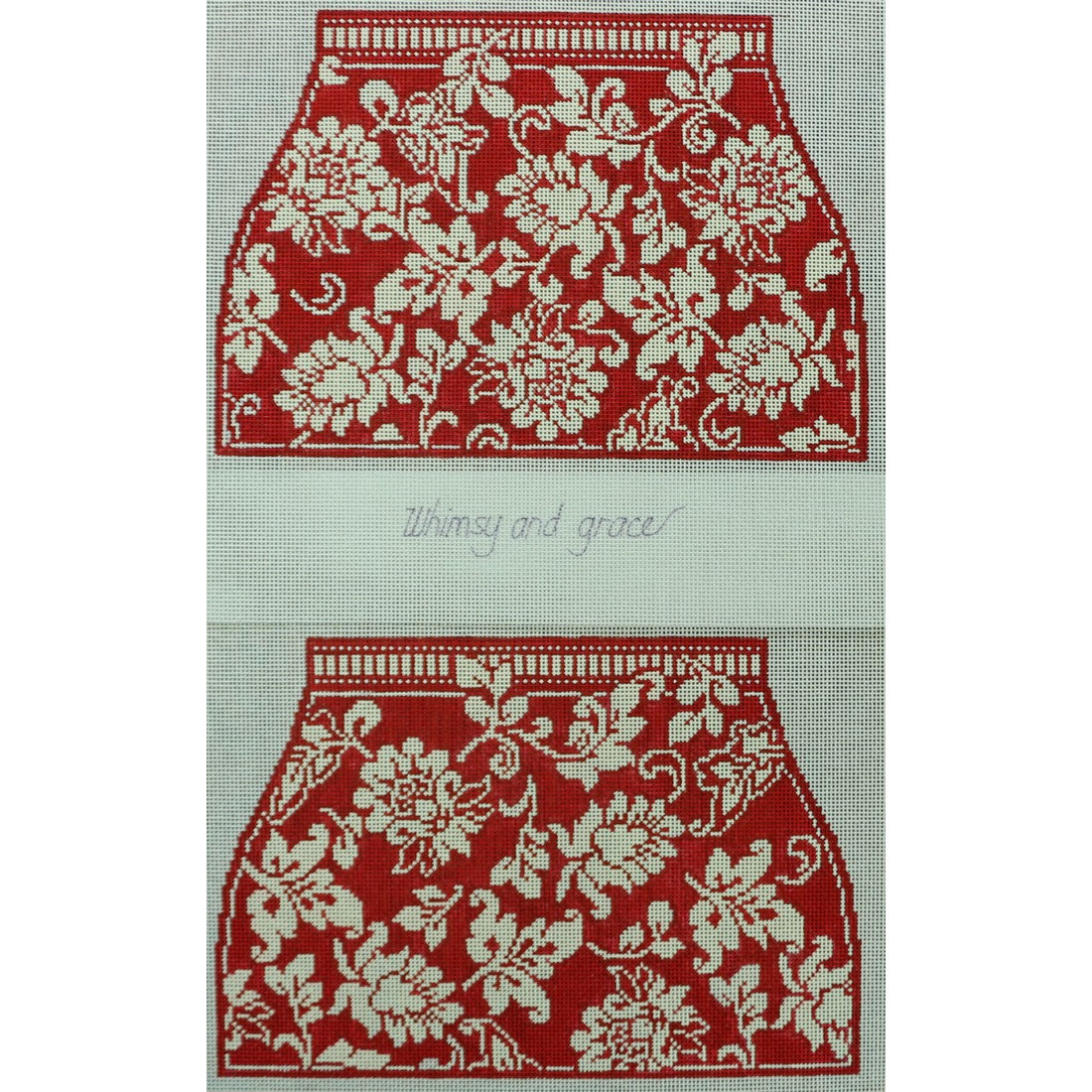 Karen's Damask Purse, Red