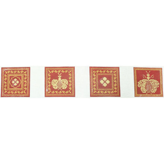 N's Bee Coasters, Burgundy