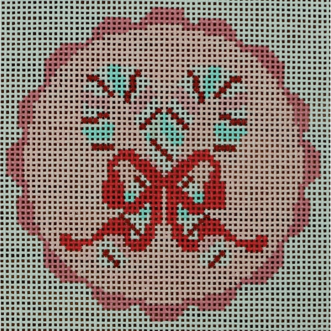 Candy Cane, Scallop Round