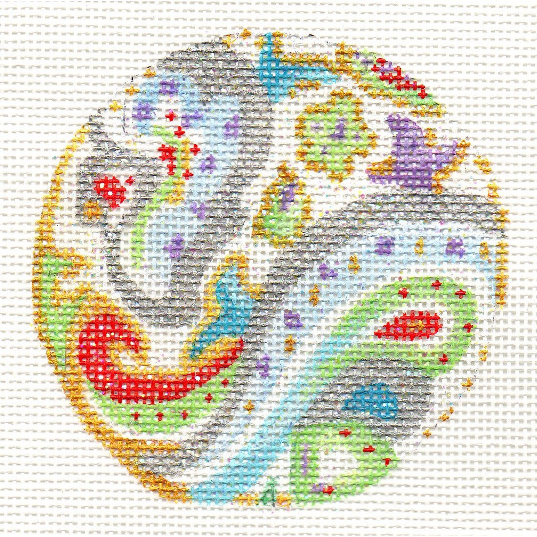 Pastel Paisley Round