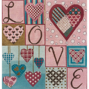 LOVE, Hearts Patchwork