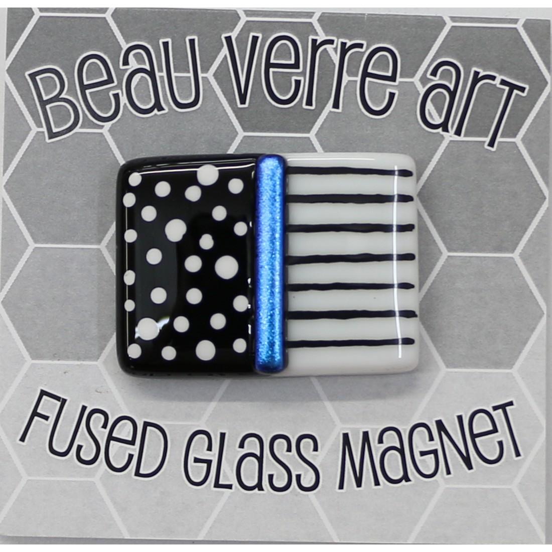 Black/White with Blue