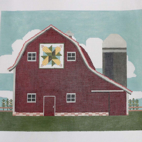 Barn with Corn Quilt
