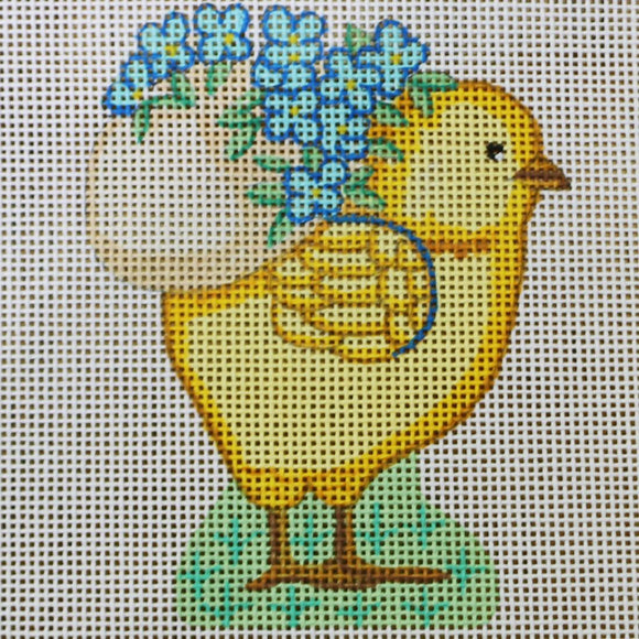 Chick Carrying Flowers