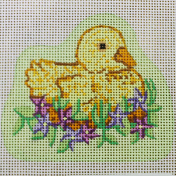 Duck in Grass/Flowers