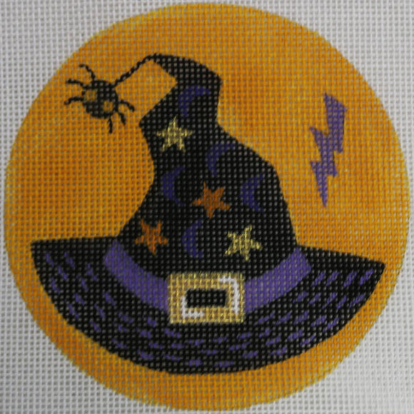 Witch Hat on Yellow Round