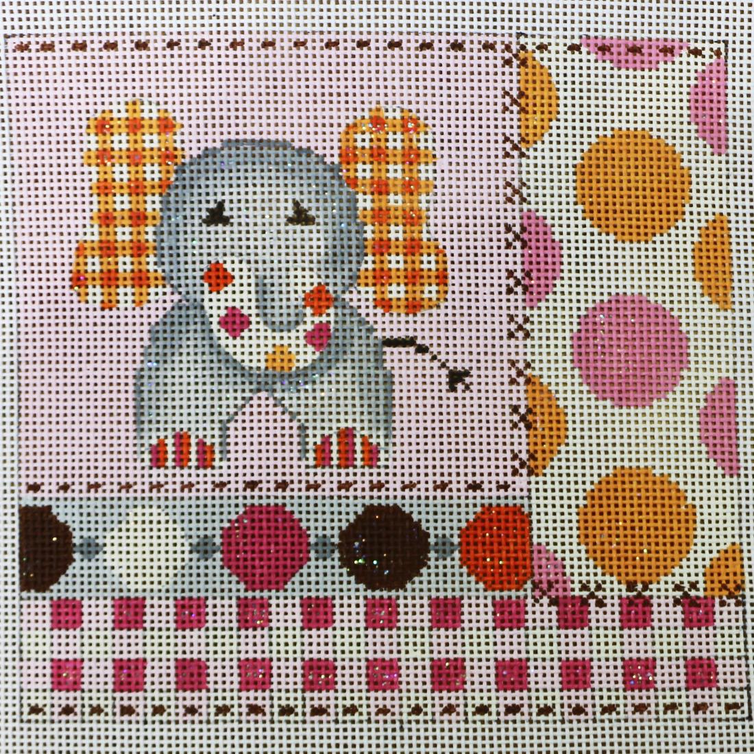 Elephant on Pink & Orange