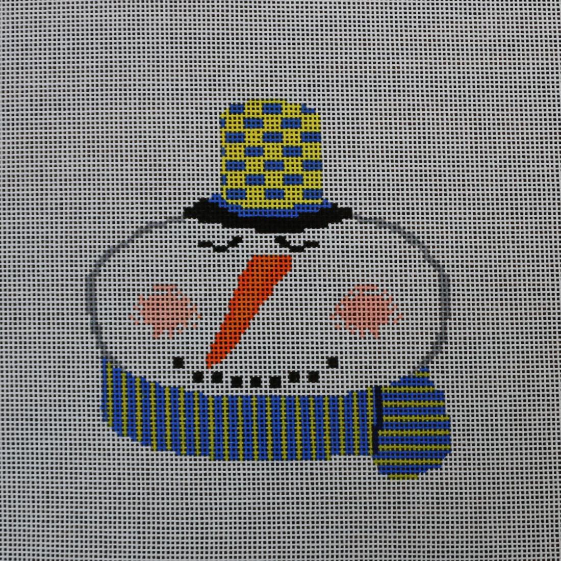 Blue/Gold Scarf Snowman