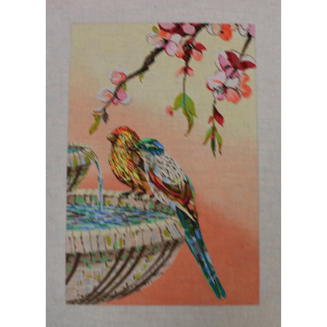 Birds in Fountain Mosaic