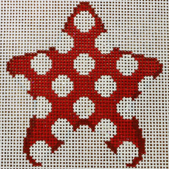 Red w/ White Dots Star