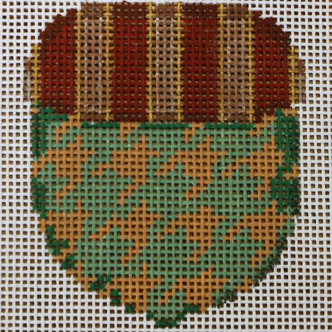 Red & Camel Houndstooth Acorn