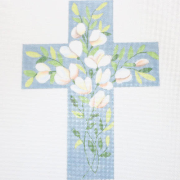 White Floral Cross