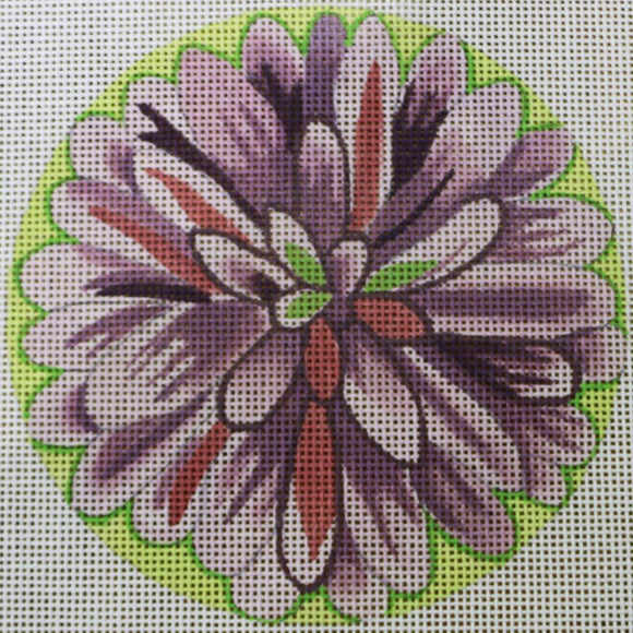 Purple Floral Round