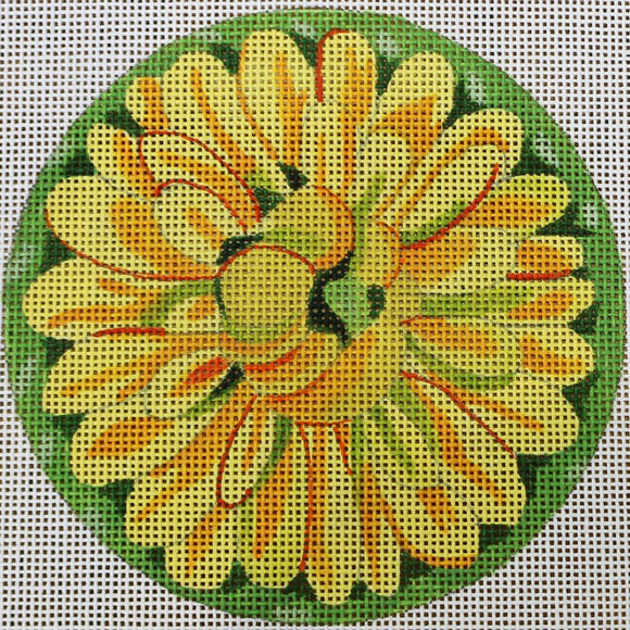 Yellow Floral Round