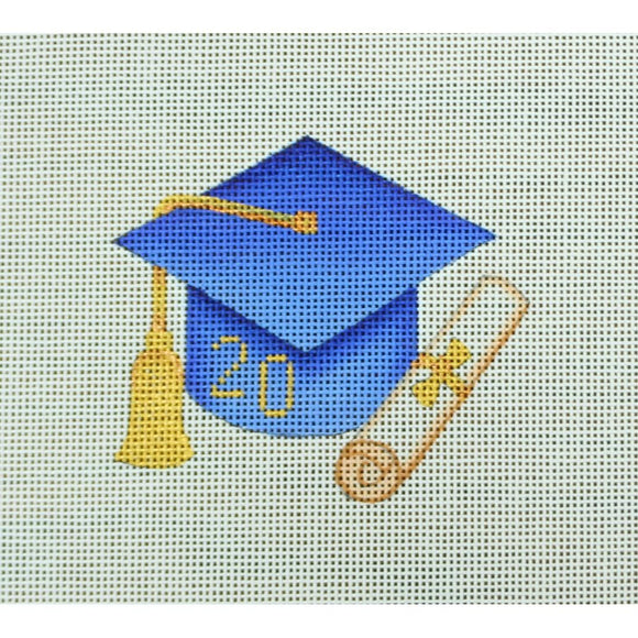 Blue Graduation Cap & Diploma