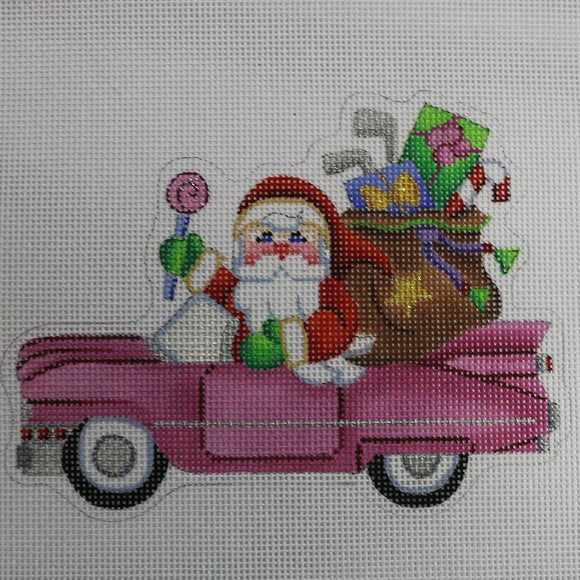 Santa in Pink Cadillac