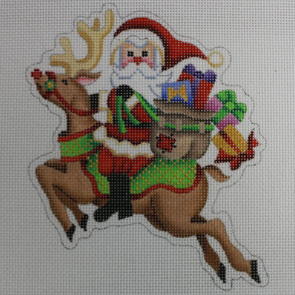 Santa Riding Reindeer
