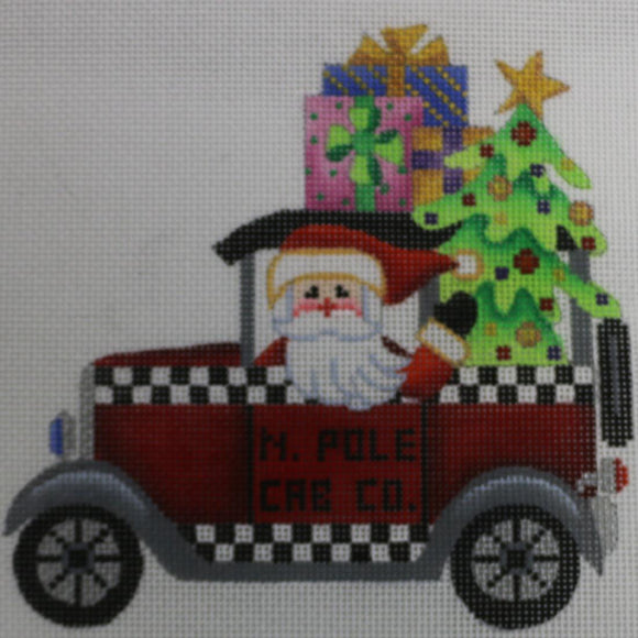 Santa in Oldsmobile
