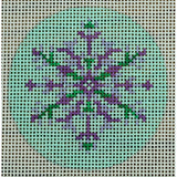 Purple/Aqua Snowflake