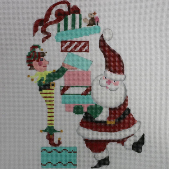 Santa & Elf with Presents