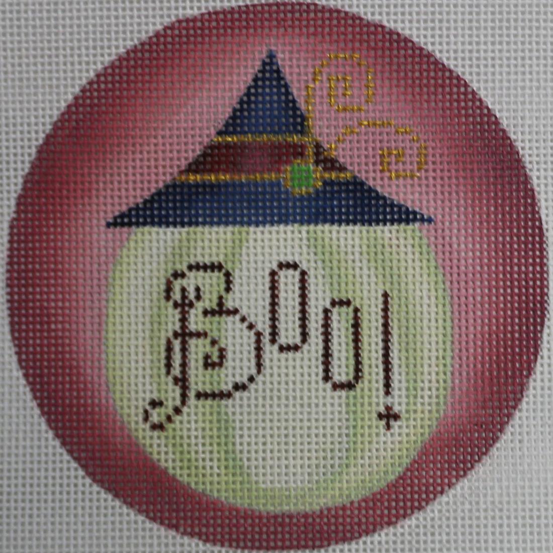 Boo on Pumpkin w/ Witch Hat