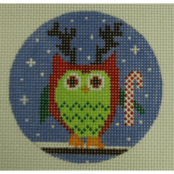 Owl with Candy Cane