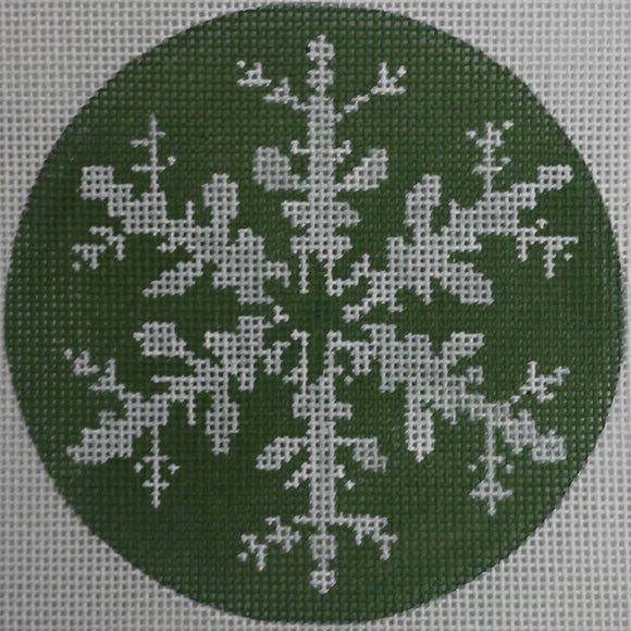 Green Snowflake Round