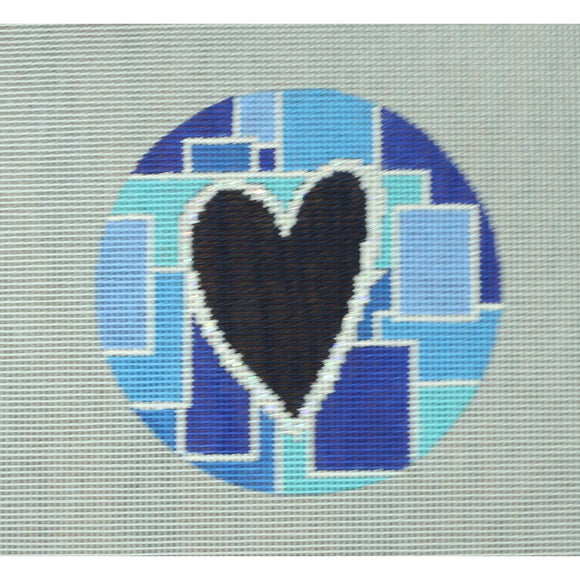 Blue Squares with Heart