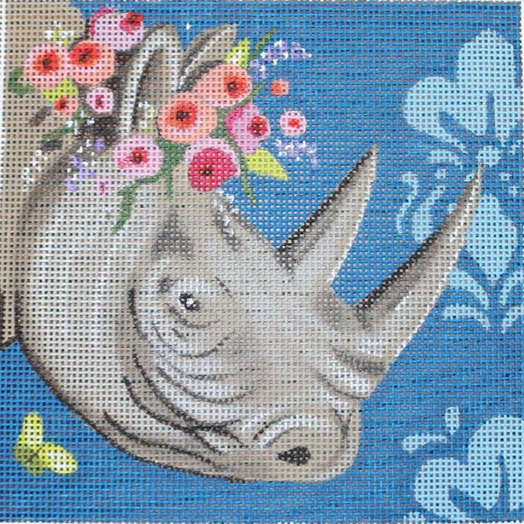 Rhino w/ Floral Crown