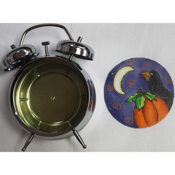 Pumpkin & Crow with Clock