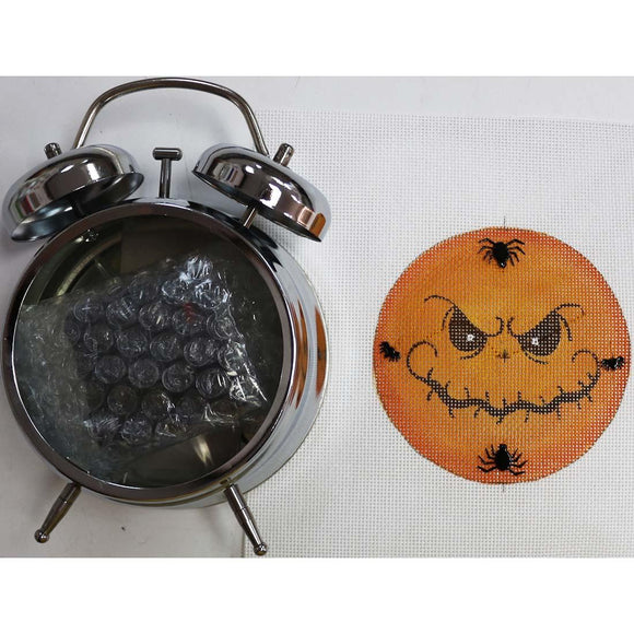 Spooky Face Halloween Clock with clock