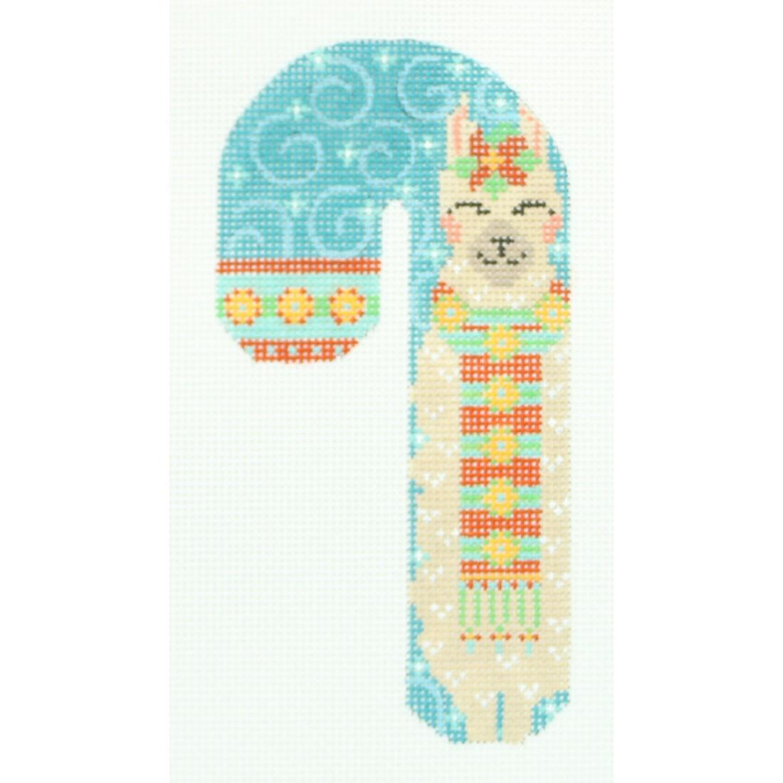 Lt. Blue Llama Candy Cane