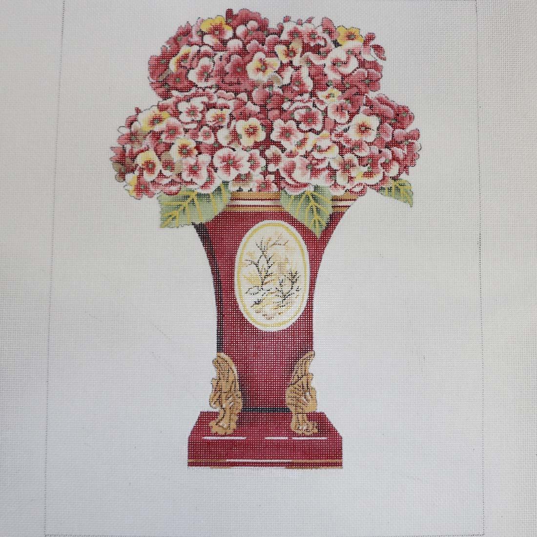 Pink Hydrangea in Tall Vase