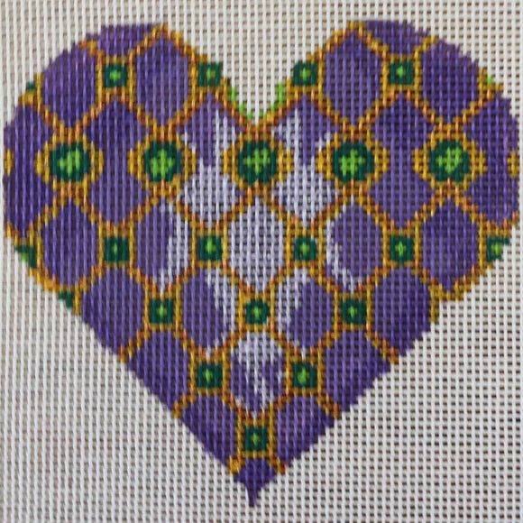 Purple Royal Patterned Heart