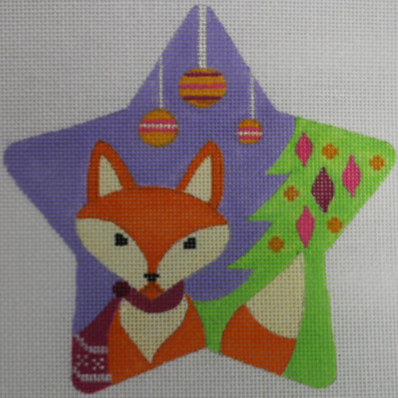 Fox with Tree/Ornaments Star