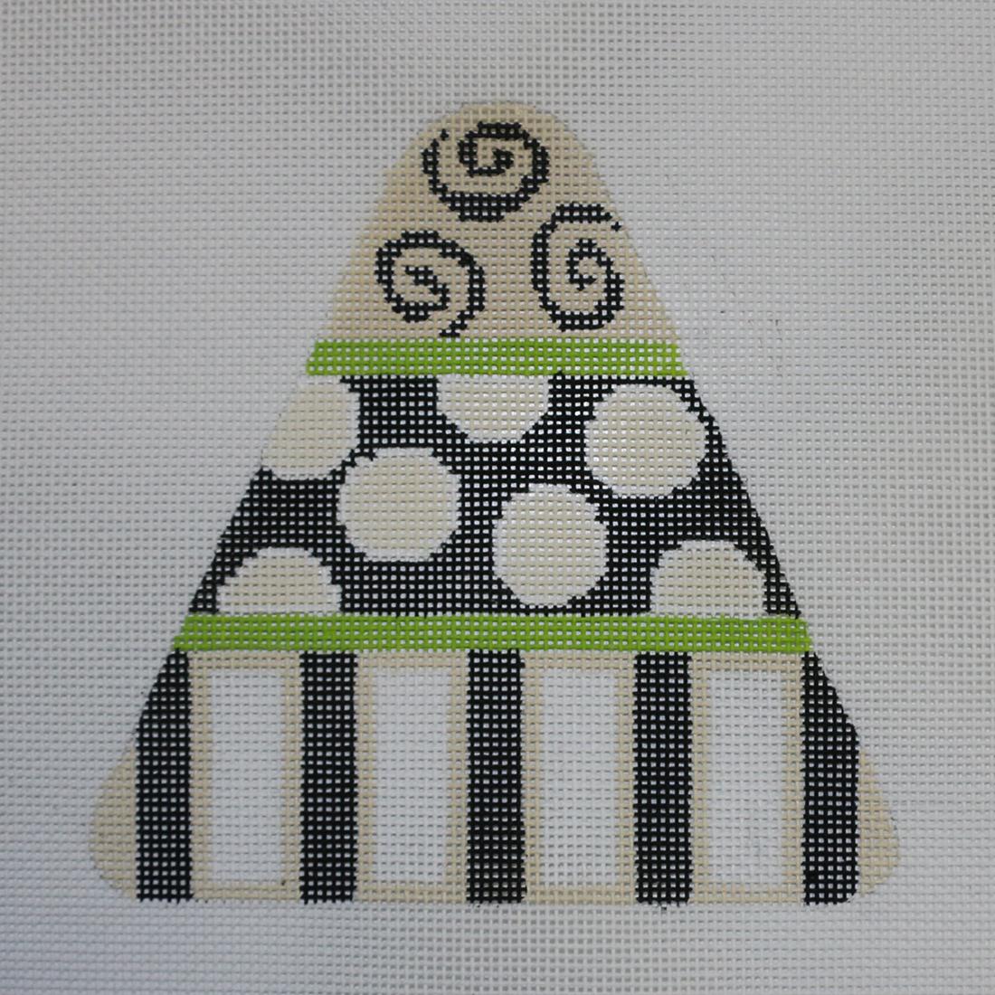 Big White Dot Candy Corn, B/W